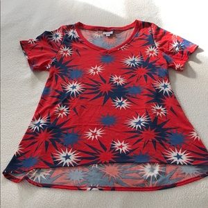 LuLaRoe v neck tee XL EUC